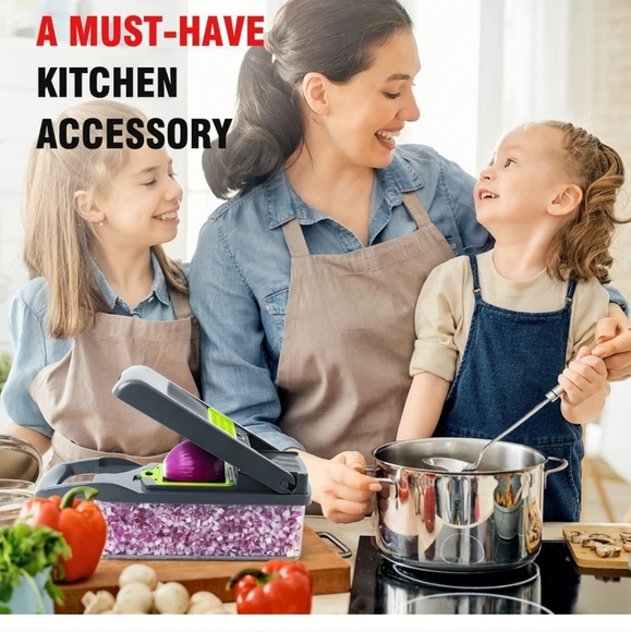 Vegetable Chopper multifunctional 14 in-1 Cutter Dicer Slicer tomato ,onion. New - Picture 4 of 12